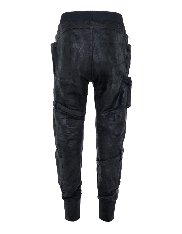 SYZMIC STUDIO TELOS COATED DROP CROTCH JOGGER