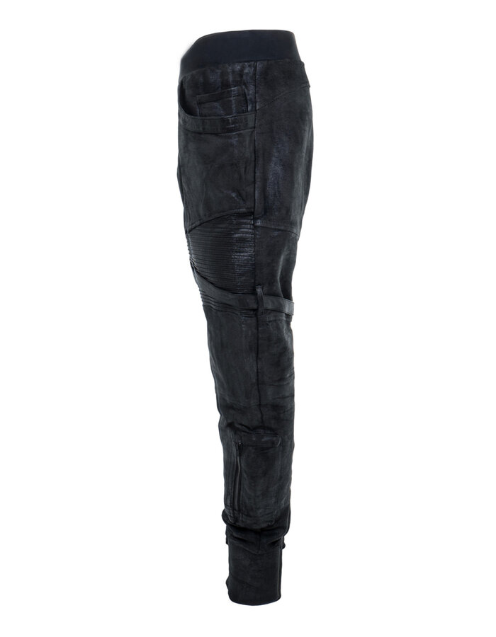 SYZMIC STUDIO TELOS COATED DROP CROTCH JOGGER