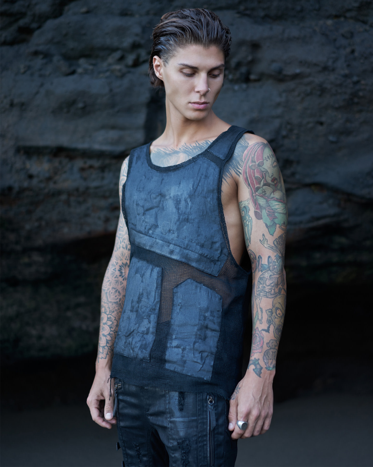 TELOS TEXTURED MESH TANK TOP - Shop Untitled NYC
