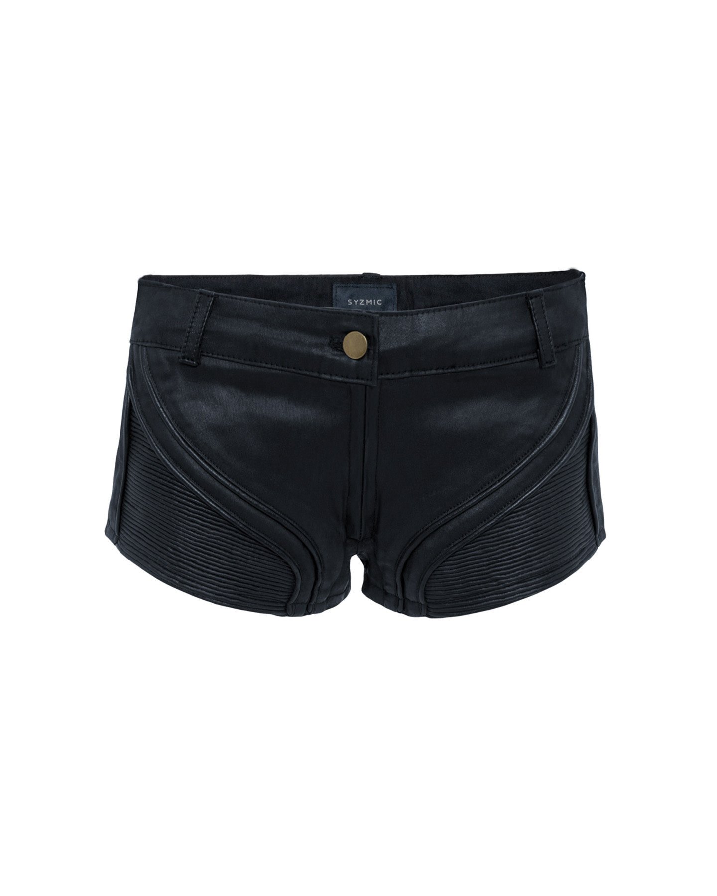 CEPH RIBBED LEATHER BOOTY SHORTS