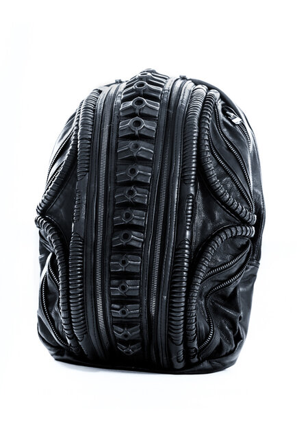 SYZMIC STUDIO HYLO VERTEBRAL SPINE LEATHER BACKPACK