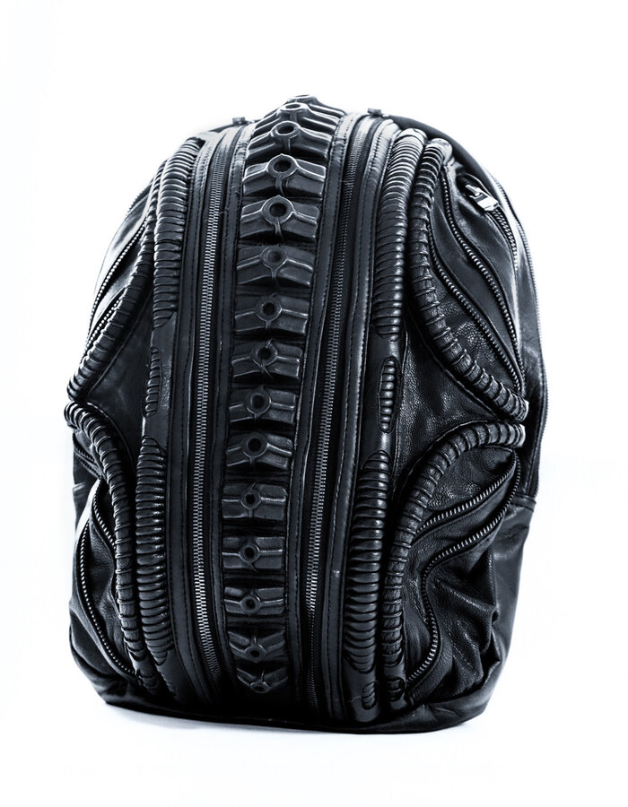 SYZMIC STUDIO HYLO VERTEBRAL SPINE LEATHER BACKPACK