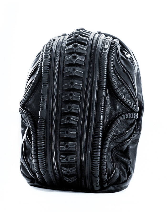 SYZMIC STUDIO HYLO VERTEBRAL SPINE LEATHER BACKPACK