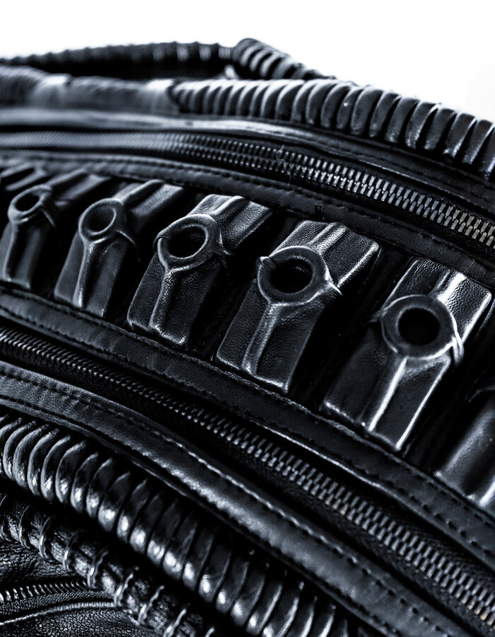 SYZMIC STUDIO HYLO VERTEBRAL SPINE LEATHER BACKPACK