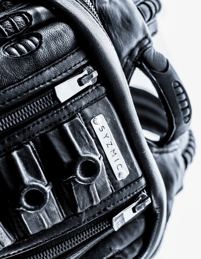 SYZMIC STUDIO HYLO VERTEBRAL SPINE LEATHER BACKPACK
