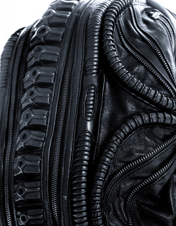 SYZMIC STUDIO HYLO VERTEBRAL SPINE LEATHER BACKPACK