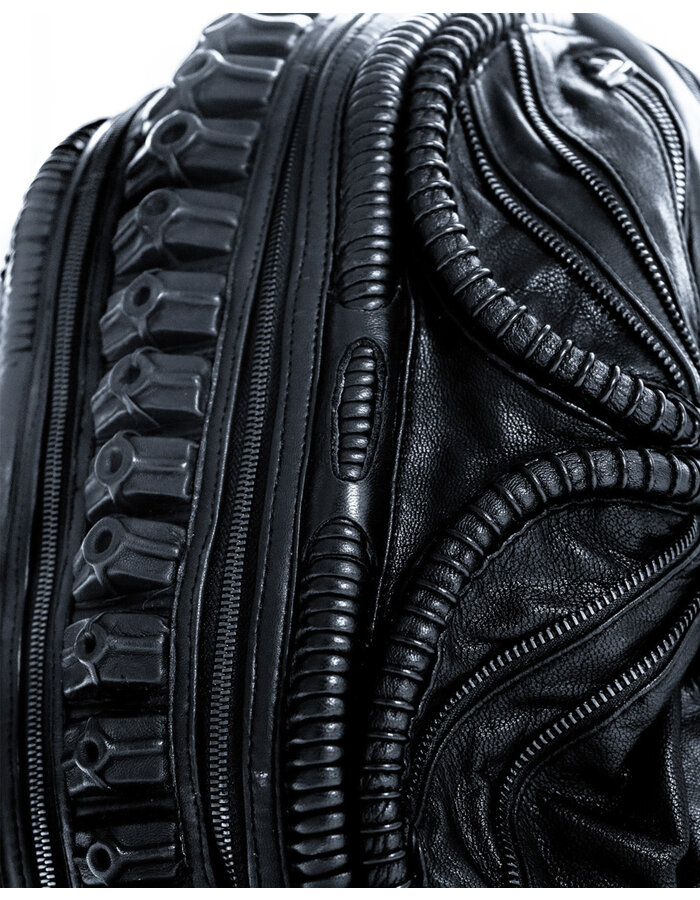 SYZMIC STUDIO HYLO VERTEBRAL SPINE LEATHER BACKPACK
