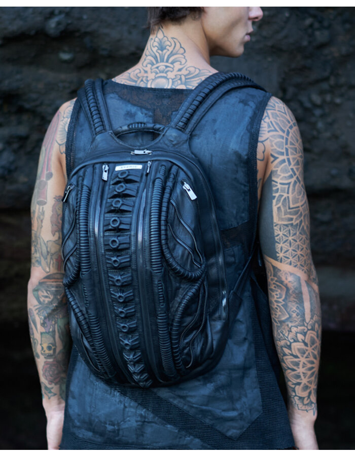 SYZMIC STUDIO HYLO VERTEBRAL SPINE LEATHER BACKPACK