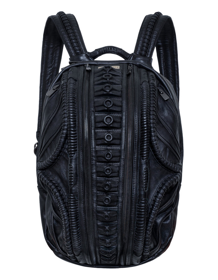 SYZMIC STUDIO HYLO VERTEBRAL SPINE LEATHER BACKPACK