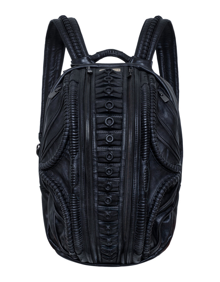 SYZMIC STUDIO HYLO VERTEBRAL SPINE LEATHER BACKPACK