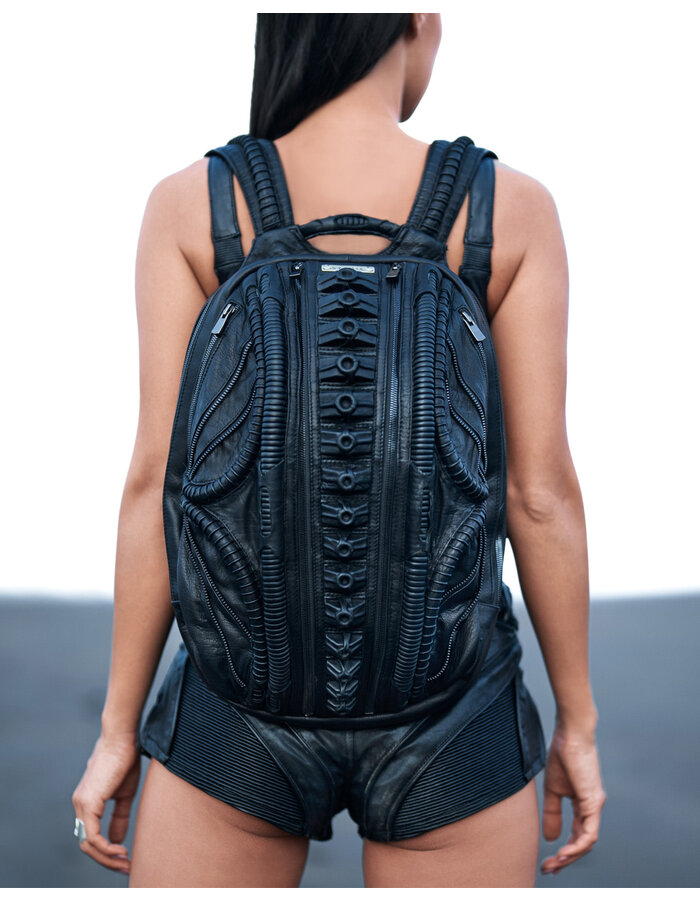 SYZMIC STUDIO HYLO VERTEBRAL SPINE LEATHER BACKPACK
