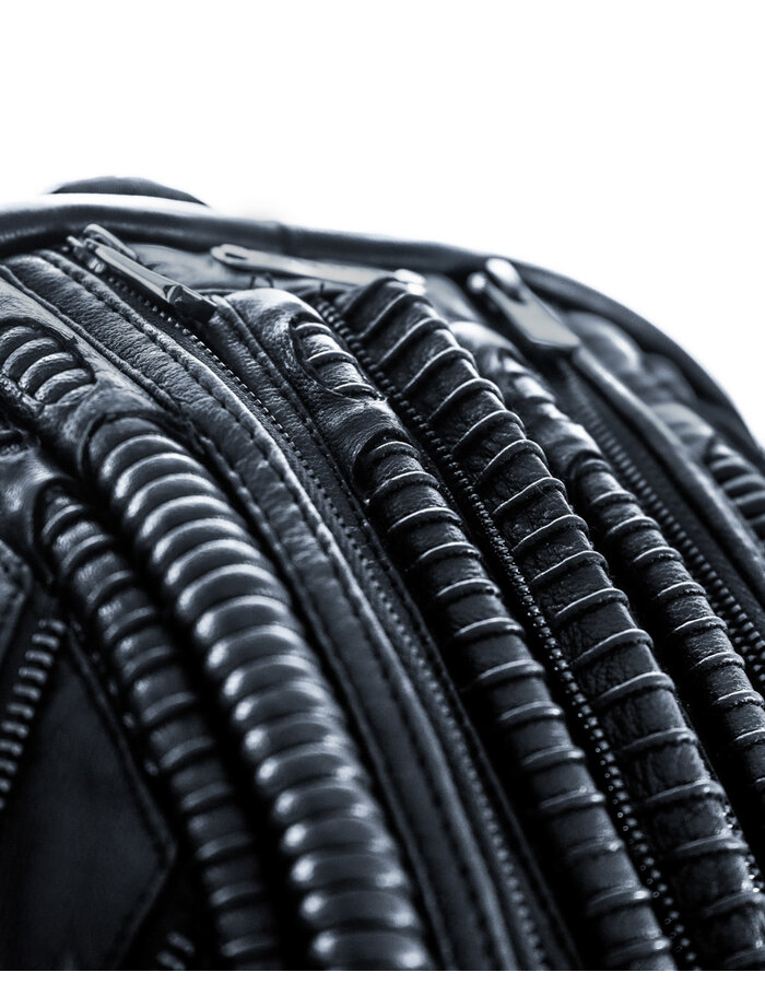 SYZMIC STUDIO HYLO ANNELID SPINE LEATHER BACKPACK