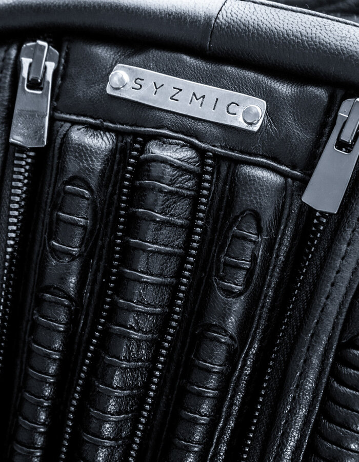 SYZMIC STUDIO HYLO ANNELID SPINE LEATHER BACKPACK