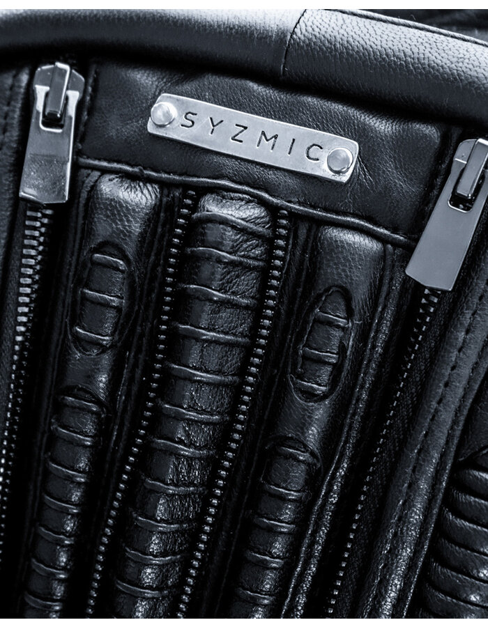 SYZMIC STUDIO HYLO ANNELID SPINE LEATHER BACKPACK