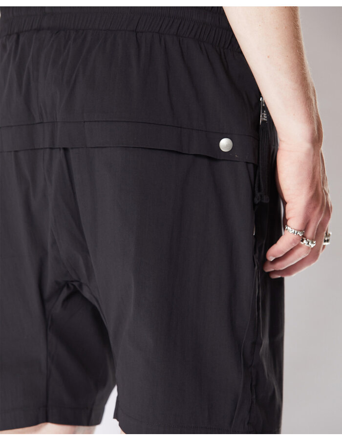THOM KROM WOVEN STRETCH COTTON STUD POCKET SHORT - IVY