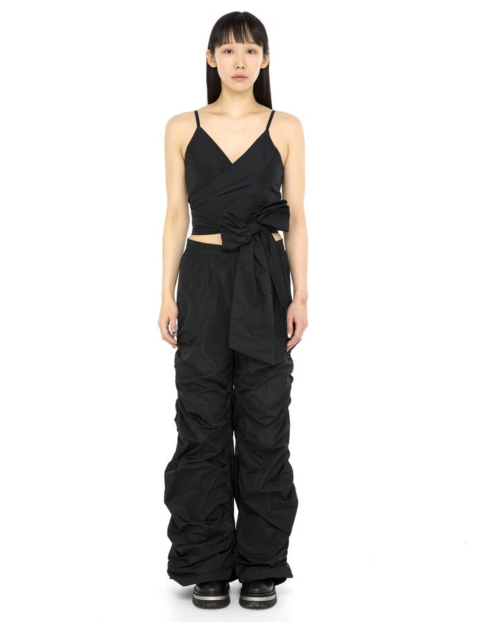LA HAINE INSIDE US NYLON WRAPAROUND TOP