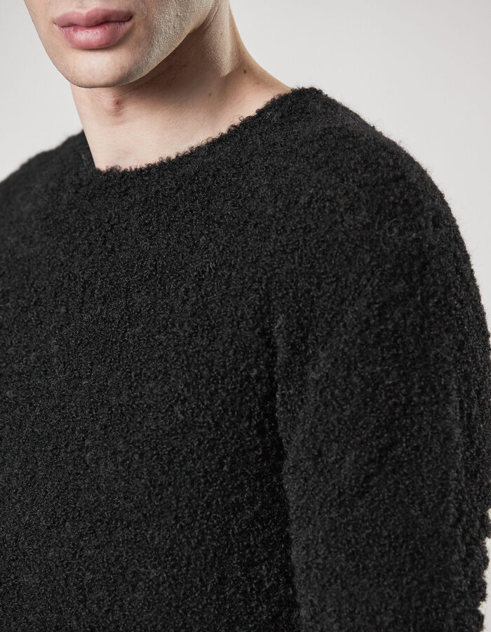 THOM KROM ALPACA BLEND WHIP-STITCH CREWNECK SWEATER