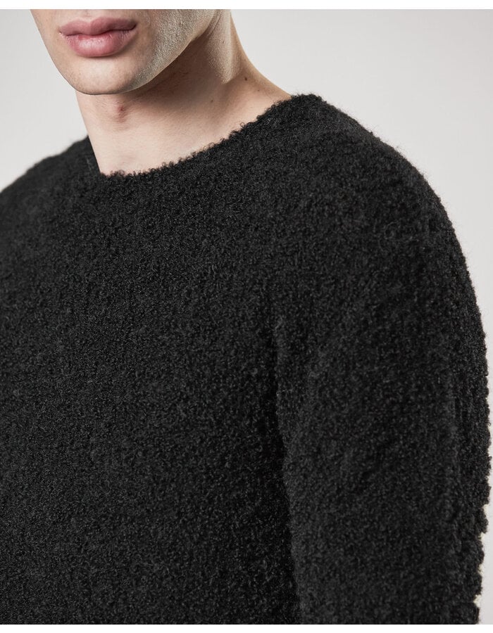 THOM KROM ALPACA BLEND WHIP-STITCH CREWNECK SWEATER