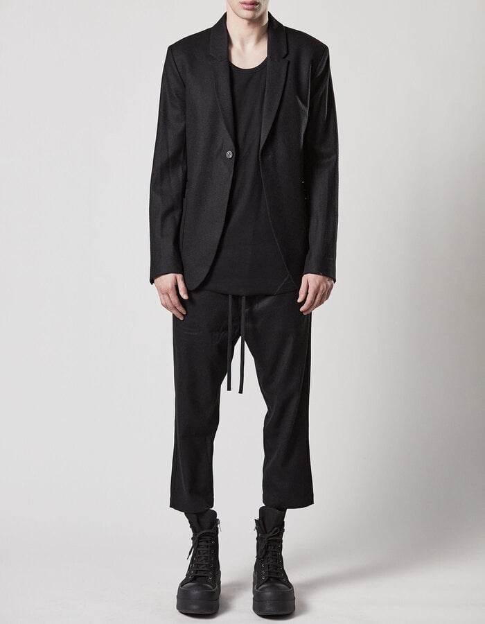 THOM KROM STRETCH WOOL CROPPED TROUSERS