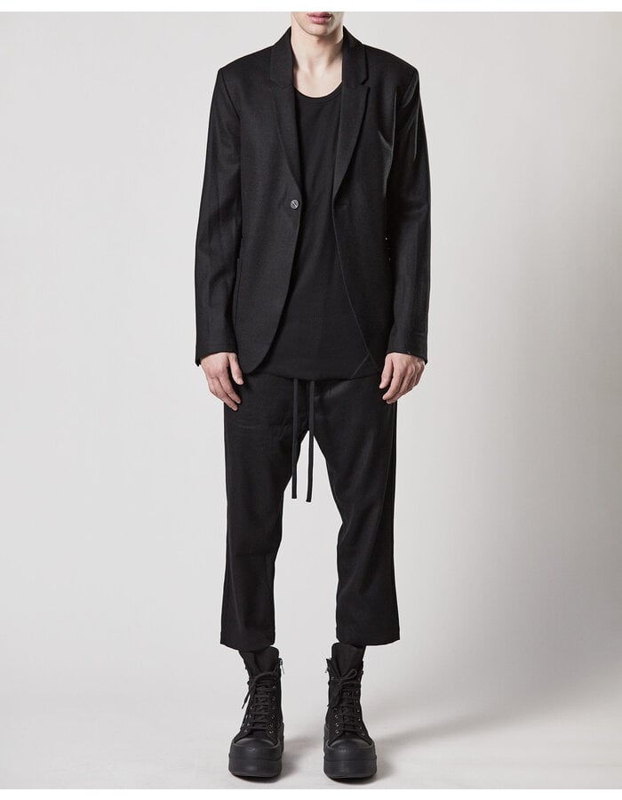 THOM KROM STRETCH WOOL CROPPED TROUSERS