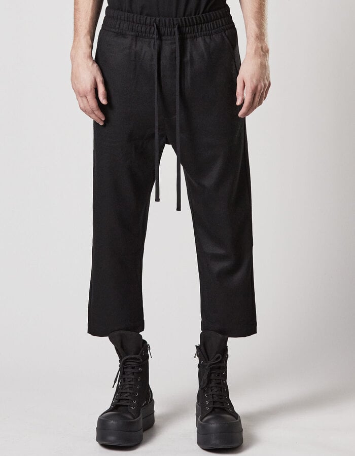 THOM KROM STRETCH WOOL CROPPED TROUSERS