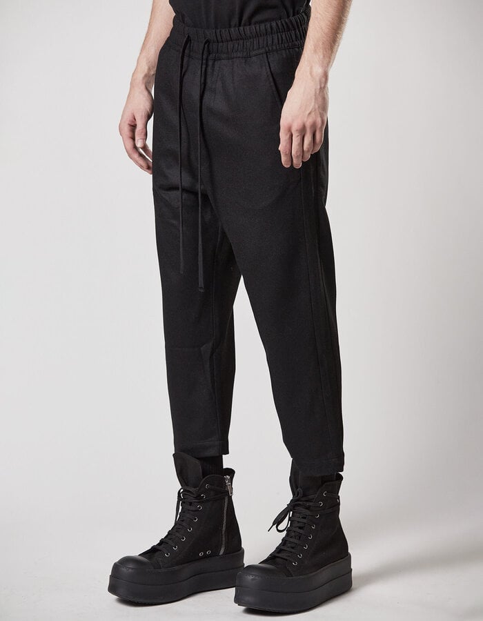 THOM KROM STRETCH WOOL CROPPED TROUSERS