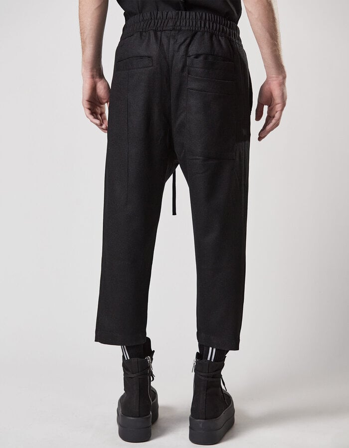 THOM KROM STRETCH WOOL CROPPED TROUSERS