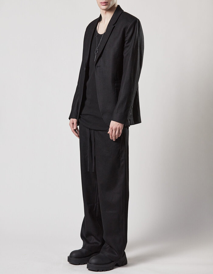 THOM KROM STRETCH WOOL WIDE TROUSERS