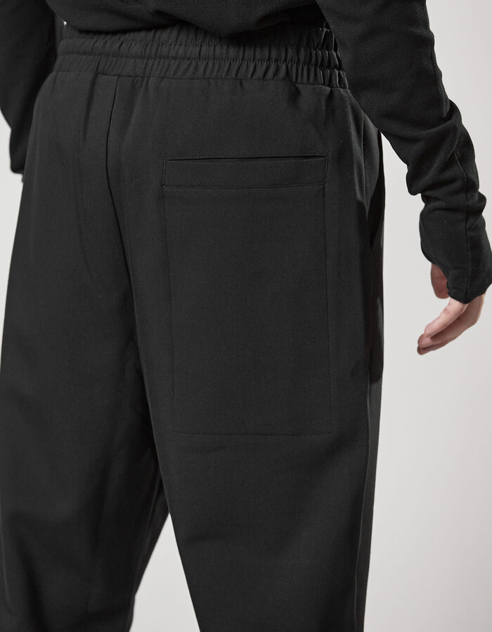 THOM KROM LOW CROTCH CROPPED TROUSERS WITH CUFFED HEM