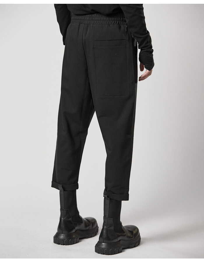 THOM KROM LOW CROTCH CROPPED TROUSERS WITH CUFFED HEM