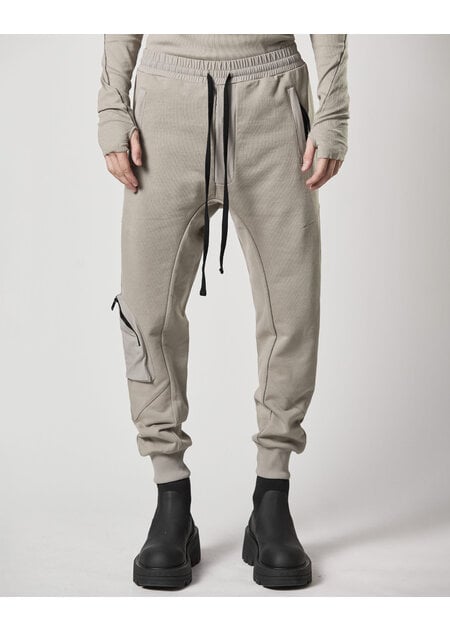 THOM KROM COTTON JOGGER WITH RIP-STOP NYLON 3D POCKET - MOONBEAM