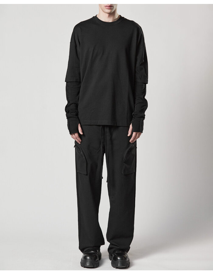 Relaxed Layered Sleeve T Shirt by Thom Krom Shop Untitled NYC Shop Untitled NYC