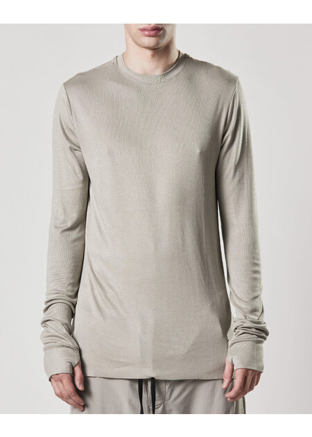 THOM KROM STRETCH VISCOSE FITTED LONGSLEEVE - MOONBEAM