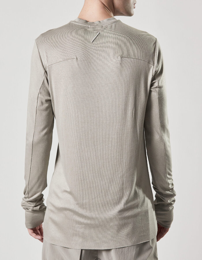 THOM KROM STRETCH VISCOSE FITTED LONGSLEEVE - MOONBEAM