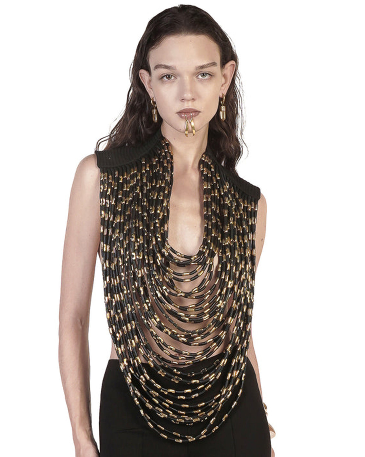 LIMNIC NECKLACE BLACK & GOLD