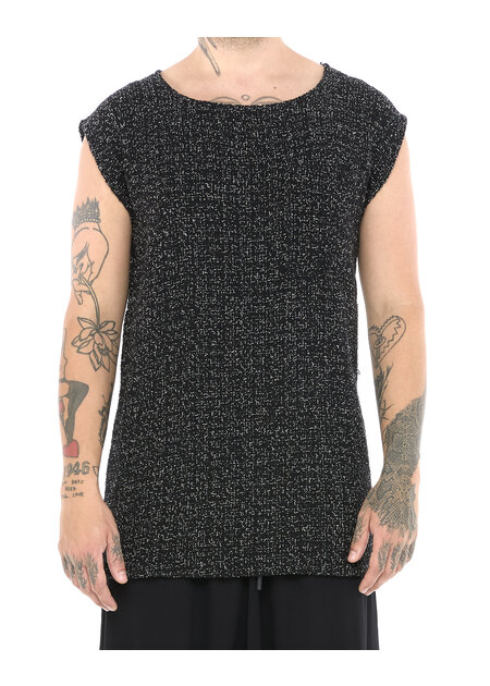 LA HAINE INSIDE US CROCHETED COTTON CUT-OFF TANK WITH POCKET