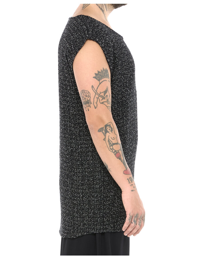 LA HAINE INSIDE US CROCHETED COTTON CUT-OFF TANK WITH POCKET
