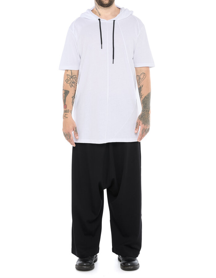 LA HAINE INSIDE US COTTON HOODED T-SHIRT - WHITE