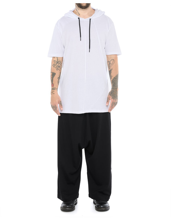 LA HAINE INSIDE US COTTON HOODED T-SHIRT - WHITE