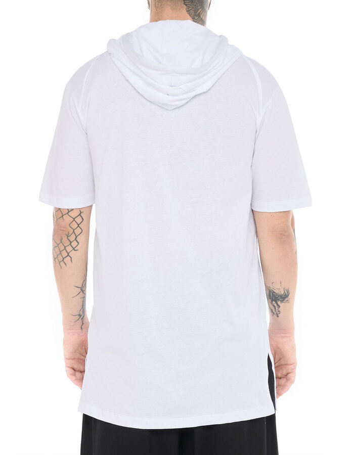 LA HAINE INSIDE US COTTON HOODED T-SHIRT - WHITE