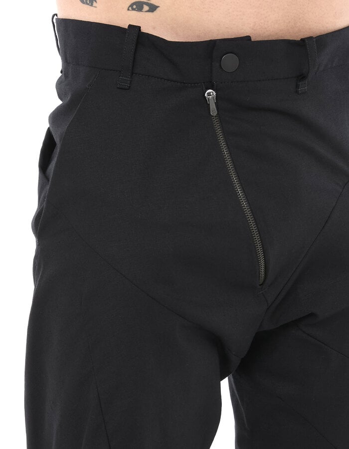 LEON EMANUEL BLANCK DISTORTION BOOTCUT PANTS - SOLID LINEN