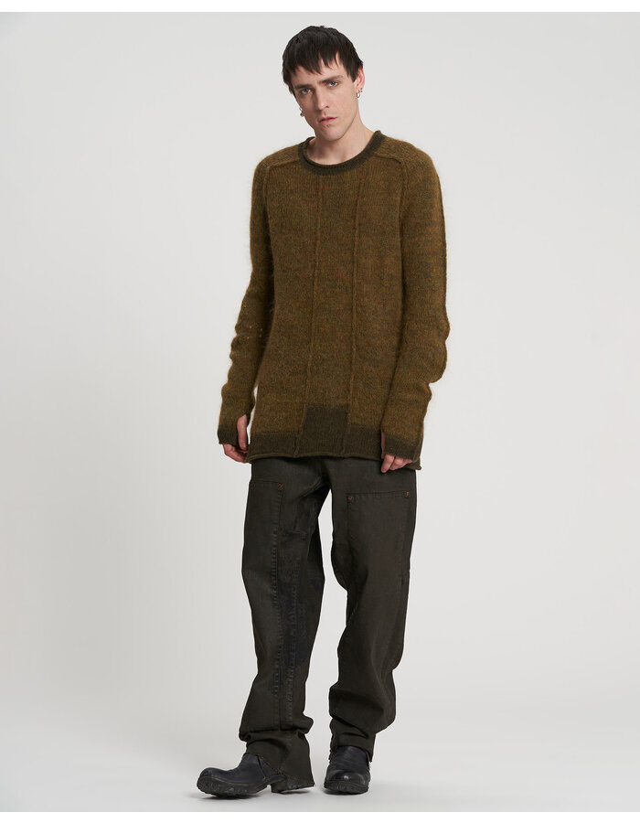 Seamed Mix Mohair Knit Crew Neck by Masnada | Shop Untitled Seamed Mix Mohair Knit Crew Neck by Masnada | Shop Untitled