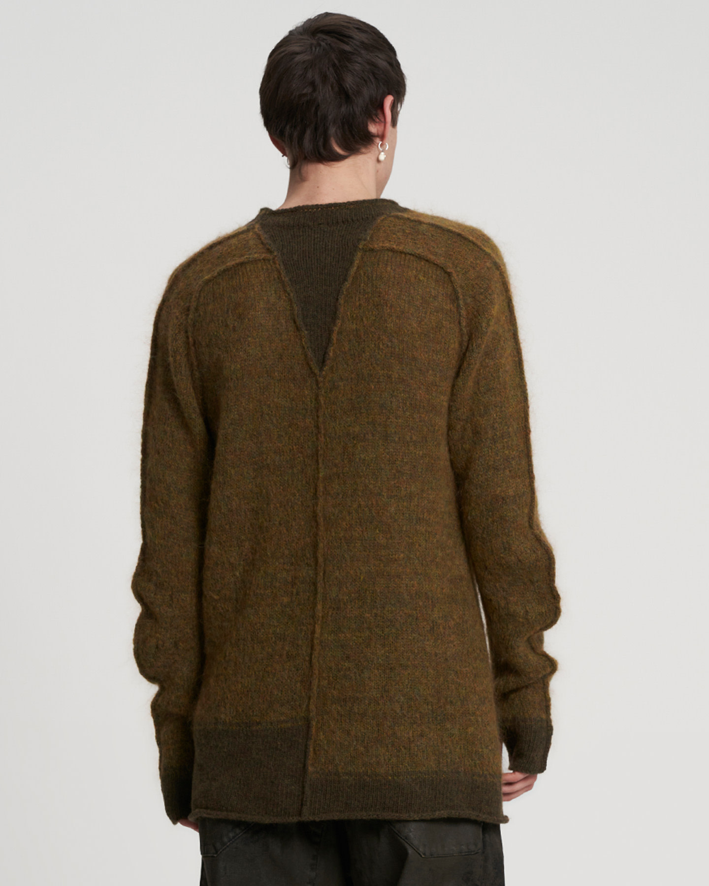 Seamed Mix Mohair Knit Crew Neck by Masnada | Shop Untitled Seamed Mix Mohair Knit Crew Neck by Masnada | Shop Untitled