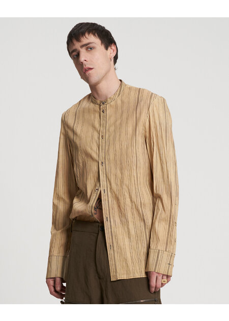 MASNADA COLLARLESS OVERDYED SHIRT