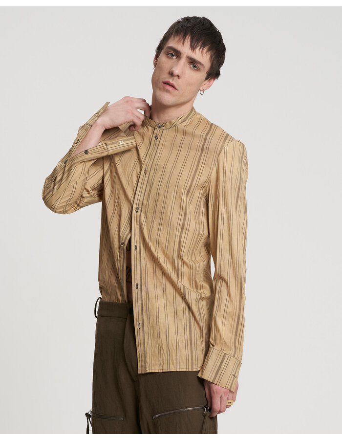 MASNADA COLLARLESS OVERDYED SHIRT