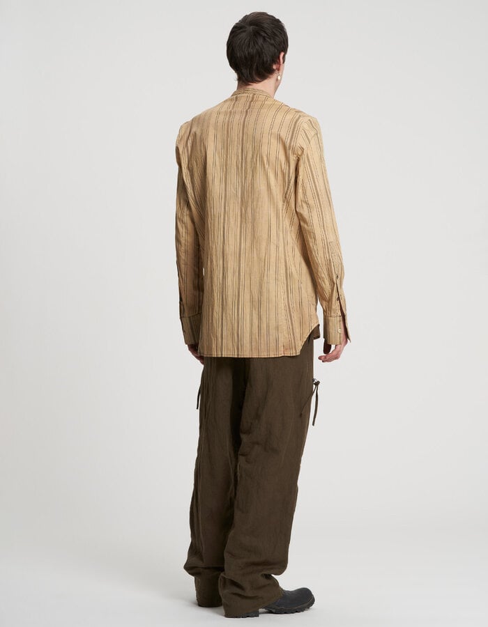 MASNADA COLLARLESS OVERDYED SHIRT