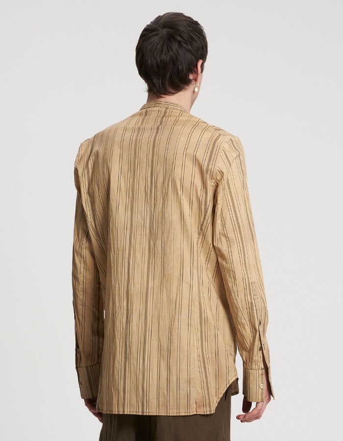 MASNADA COLLARLESS OVERDYED SHIRT