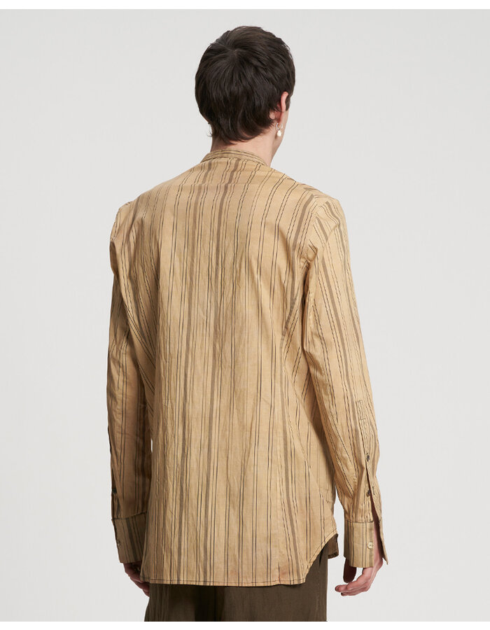MASNADA COLLARLESS OVERDYED SHIRT