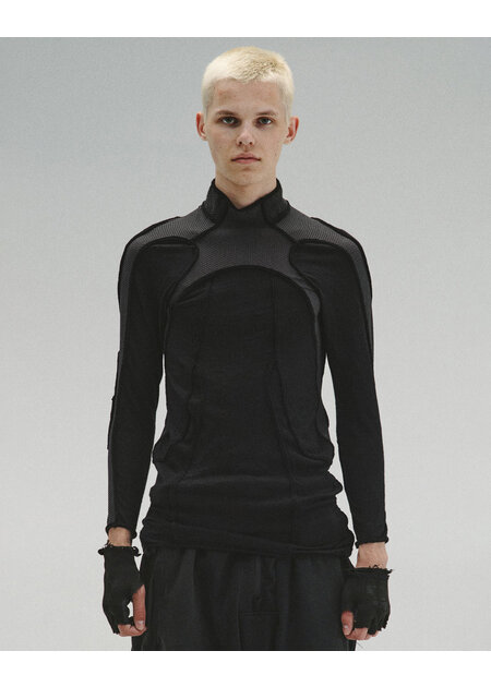 HAMCUS LPU / UNION STANDARD FRAYED-EDGE BODYSUIT - BLACK