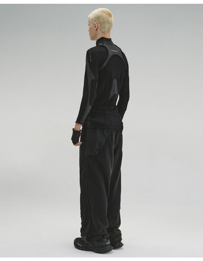 HAMCUS LPU / UNION STANDARD FRAYED-EDGE BODYSUIT - BLACK